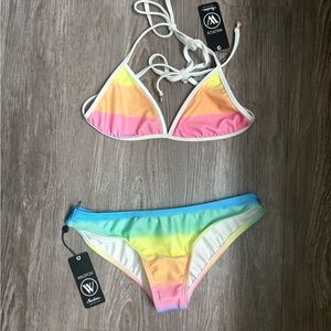Wildfox Rainbox Gradient Bikini Bottom